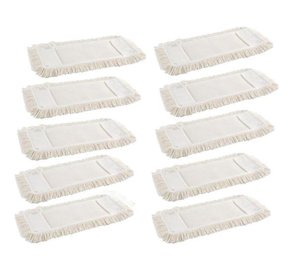 Omniclean 60 cm Nemli Mop Yedek Bezi Beyaz 10 Adet - Image 1