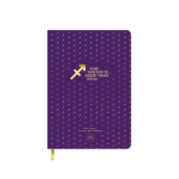 Hisli Şeyler A5 96 Yp.Çizgili Sert Kapak Ciltli Defter-Yay burcu - Image 1