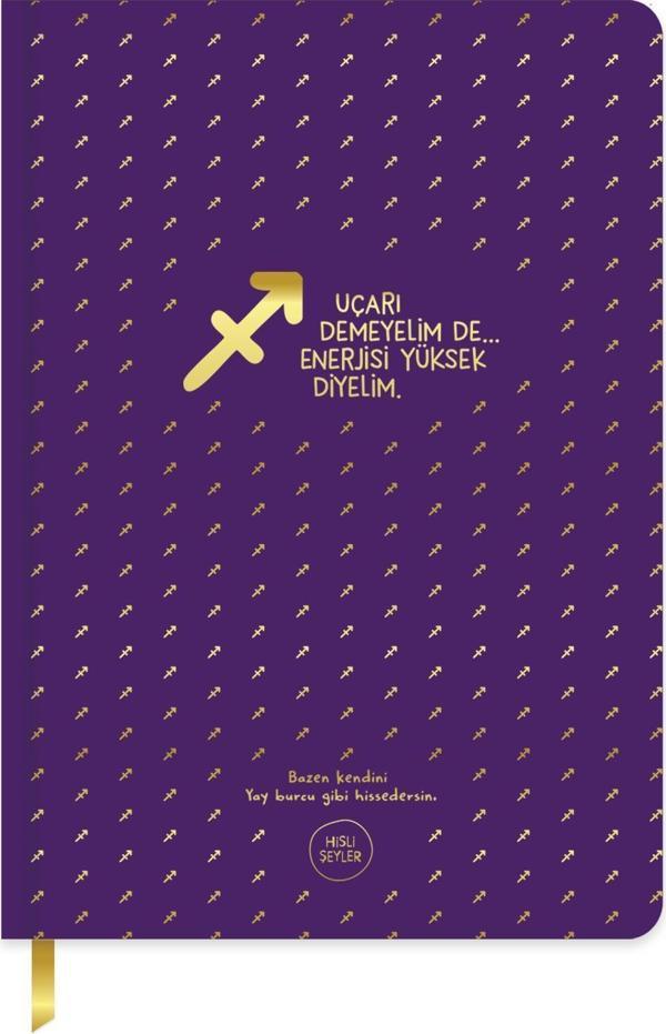 Hisli Şeyler A5 96 Yp.Çizgili Sert Kapak Ciltli Defter-Yay burcu - Image 1