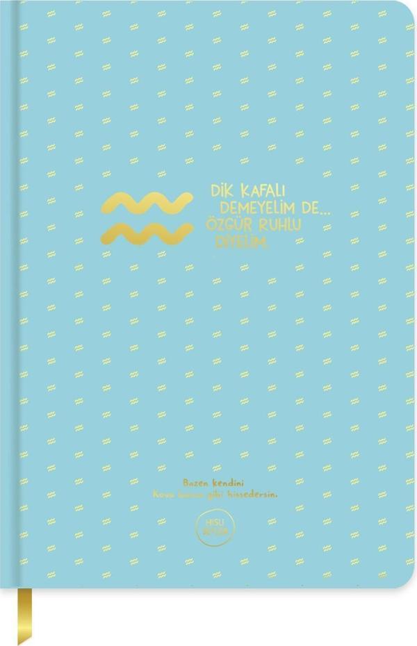 Hisli Şeyler A5 96 Yp.Çizgili Sert Kapak Ciltli Defter-Kova Burcu - Image 1