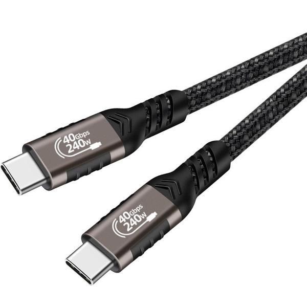 QG01 Type-C to Type-C USB4 PD Data Kablosu 240W 40Gbps 8K@60Hz 1.2 Metre - Image 1