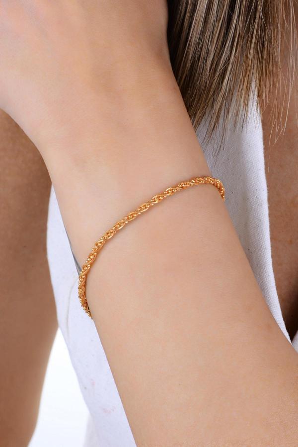 Gümüş rose top zincir detaylı burgulu İtalyan bileklik [barcode] - Image 1
