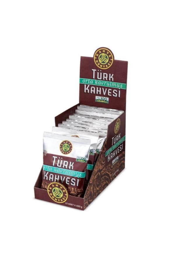 Kahve Dünyası Orta Kavrulmuş Türk Kahvesi 100 gr 12'li - Image 1