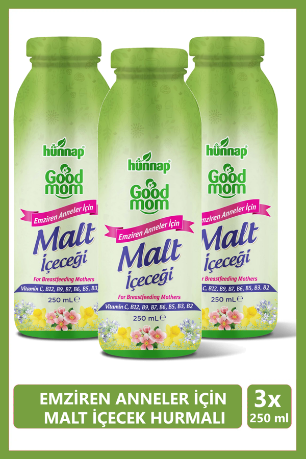 Hünnap Good Mom Maltlı Emziren Anneler İçin İçecek Hurmalı 250 ml x 3 Adet - Image 1
