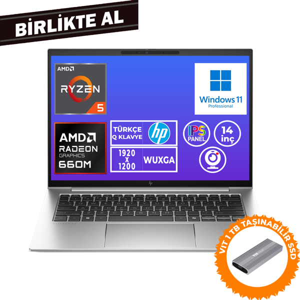HP EliteBook 845 G9 Ryzen 5 6600U 8GB 512GB SSD 14" WUXGA W11P + VIT 1 TB SSD 5Z5P1EA 022 - Image 1