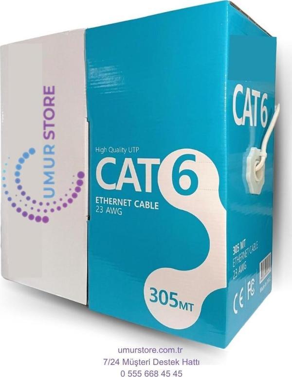 305MT Metre Cat6 23AWG Kablo Ethernet Internet Network Ağ Ip Kamera Kablo - Image 1