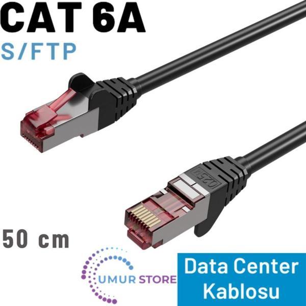 50 cm Cat 6A Kablo, S/ftp Ethernet Data Center Patch Kablo - Image 1