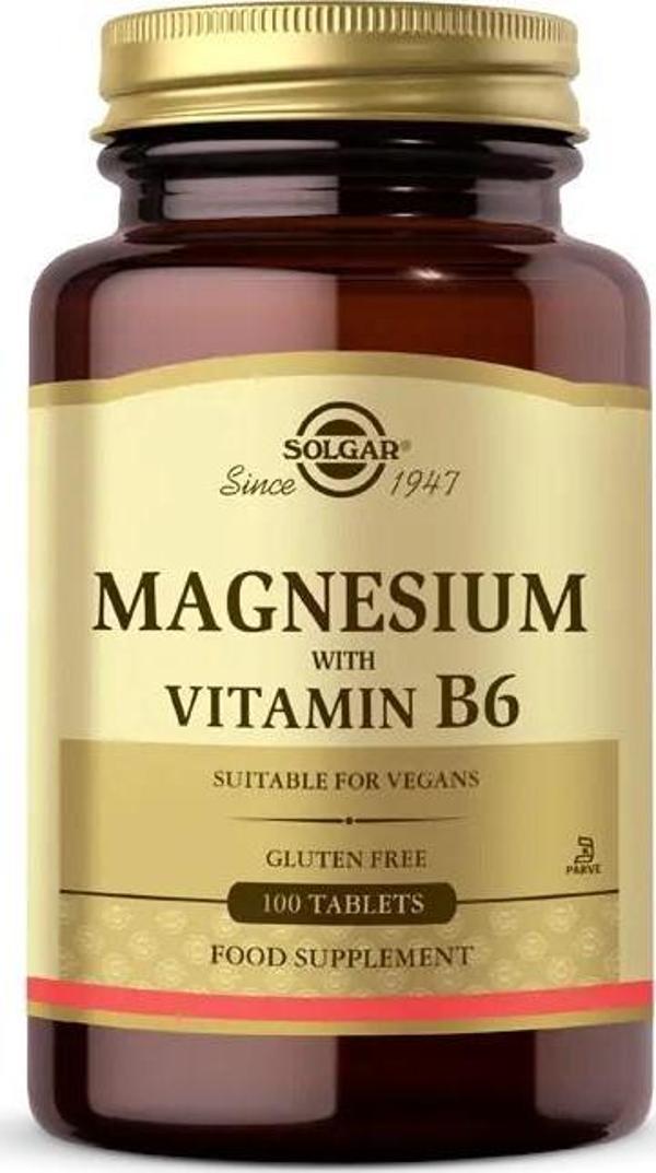 Solgar Magnesium with Vitamin B6 100 Tablet - Image 1