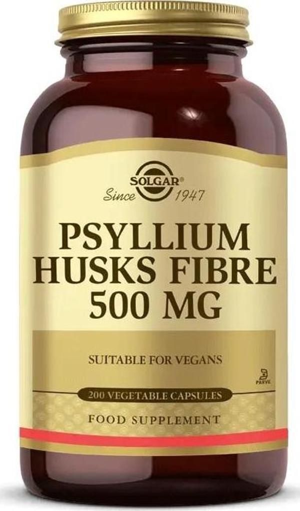 Solgar Psyllium Husks Fibre 500 Mg 200 Kapsül - Image 1