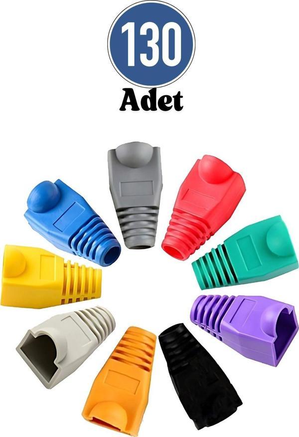 Mn6 M107Kb Rj45 Kılıf/130 Adet-Cat6 Cat6E Cat5 Cat5E Uyumlu/Rj45 Siyah Kılıf Boot-Rj45 Cat5 Cat6 Kılıf - Image 1