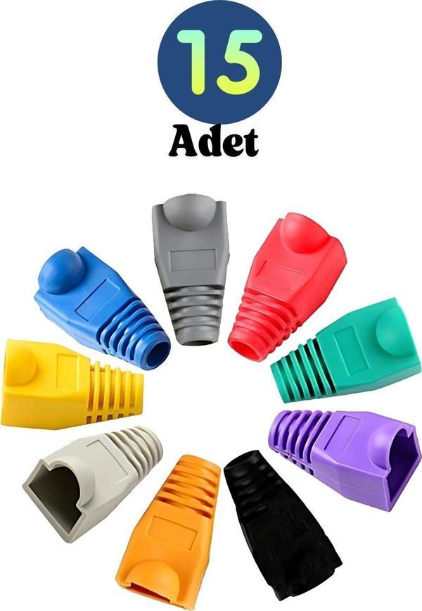 Mn6 M107Kb Rj45 Kılıf/15 Adet-Cat6 Cat6E Cat5 Cat5E Uyumlu/Rj45 Siyah Kılıf Boot-Rj45 Cat5 Cat6 Kılıf - Image 1
