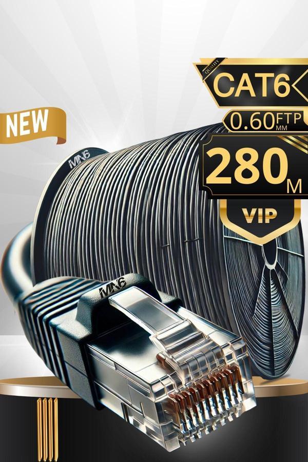 Mn6 M108Xf 280 Metre Internet Kablosu/Ftp0.60Mm Cat6 Iki Kat Korumalı/İç Dış Mekan/280M Ethernet Kablosu - Image 1
