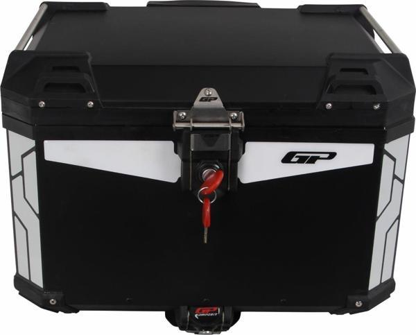 GP06010200102255 GP KOMPOZİT UNİVERSAL 57 LT ALÜMİNYUM MOTOSİKLET ÇANTASI SİYAH - Image 1