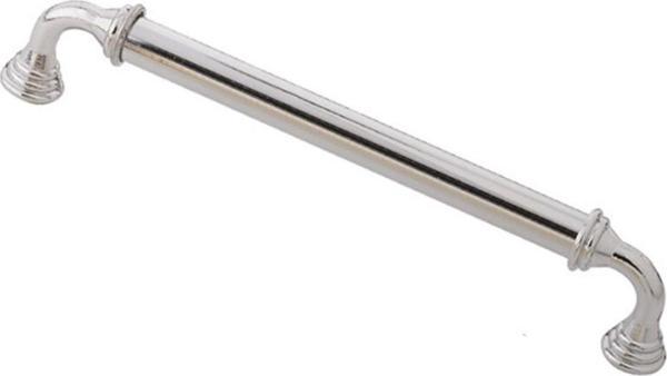 Asil Metal Mobilya Dolap Çekmece Kulpları Yakut Düz Boru Krom Parlak 128 Mm (12,8 Cm)-10 Adet - Image 1