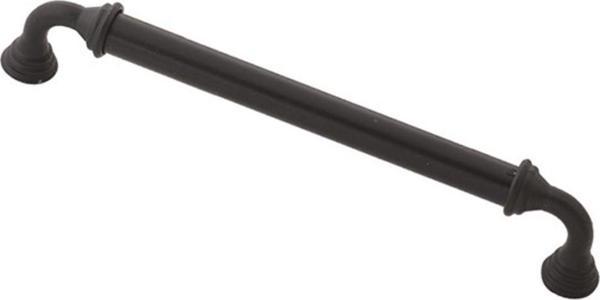 Asil Metal Lüks Mobilya Dolap Çekmece Kulpları Yakut Düz Boru Siyah 128 Mm (12,8 Cm)-10 Adet - Image 1