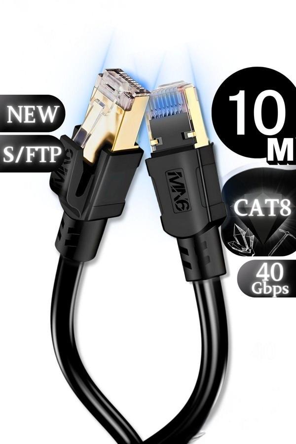 Mn6 M110Xf Cat8 Kablo/10 Metre/40Gbps-2000Mhz-26 Awg-S/Ftp-Cat8 Ethernet Kablosu - Image 1