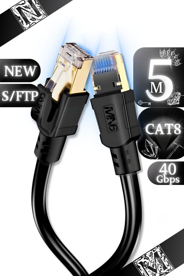 Mn6 M110Xf Cat8 Kablo/5 Metre/40Gbps-2000Mhz-26 Awg-S/Ftp-Cat8 Ethernet Kablosu - Image 1