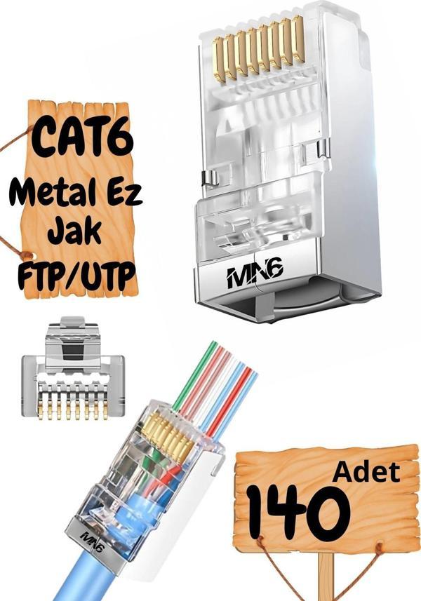Mn6 M117Xf Cat6 Jack/140 Adet-Metal Ez/Yeni Nesil Rj45 Cat6-8P/8C Açık Uçlu/Cat6 Konnektör - Image 1