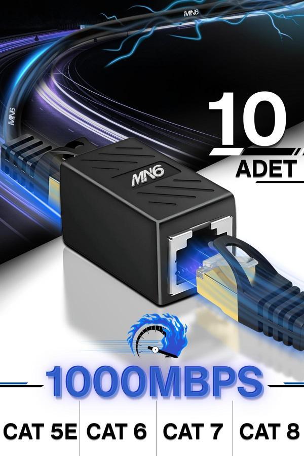 Mn6 M13X Kablo Birleştirici/10Adet-Cat5-Cat6-Cat7-Cat8-Uyumlu/Lan Kablosu Birleştirici Ara Aparatı - Image 1