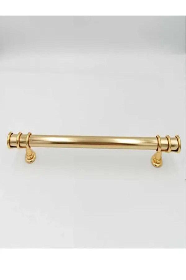 Yaren Metal Polimer Boncuk Halka Modern Dolap Çekmece Kulpları (160 Mm ) Altın-Altın- 2 Adet - Image 1