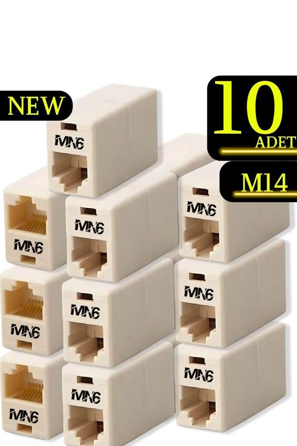Mn6 M14 Kablo Birleştirici/10Adet-Cat5/5E-Cat6-Uyumlu/Lan Kablosu Birleştirici Ara Aparatı - Image 1