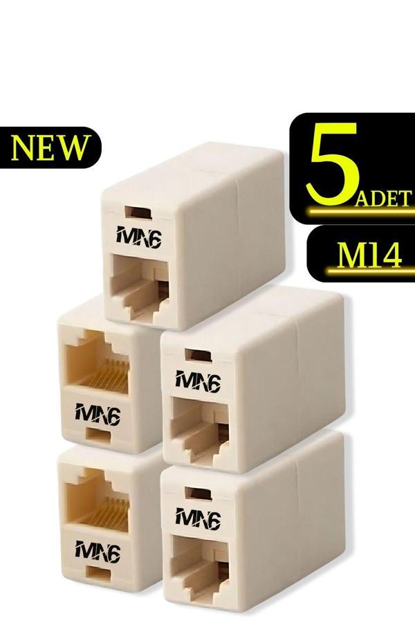 Mn6 M14 Kablo Birleştirici/5Adet-Cat5/5E-Cat6-Uyumlu/Lan Kablosu Birleştirici Ara Aparatı - Image 1