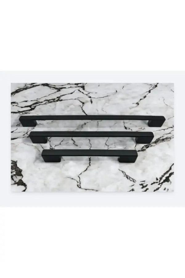 Yaren Metal Köprü Modern Mobilya Dolap Çekmece Kulpları (9,6-12,8 Cm) 96 -12,8Mm Siyah-2 Adet - Image 1