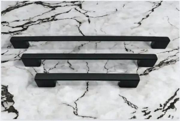 Yaren Metal Köprü Modern Mobilya Dolap Çekmece Kulpları (9,6-12,8 Cm) 96 -12,8Mm Siyah-2 Adet - Image 1