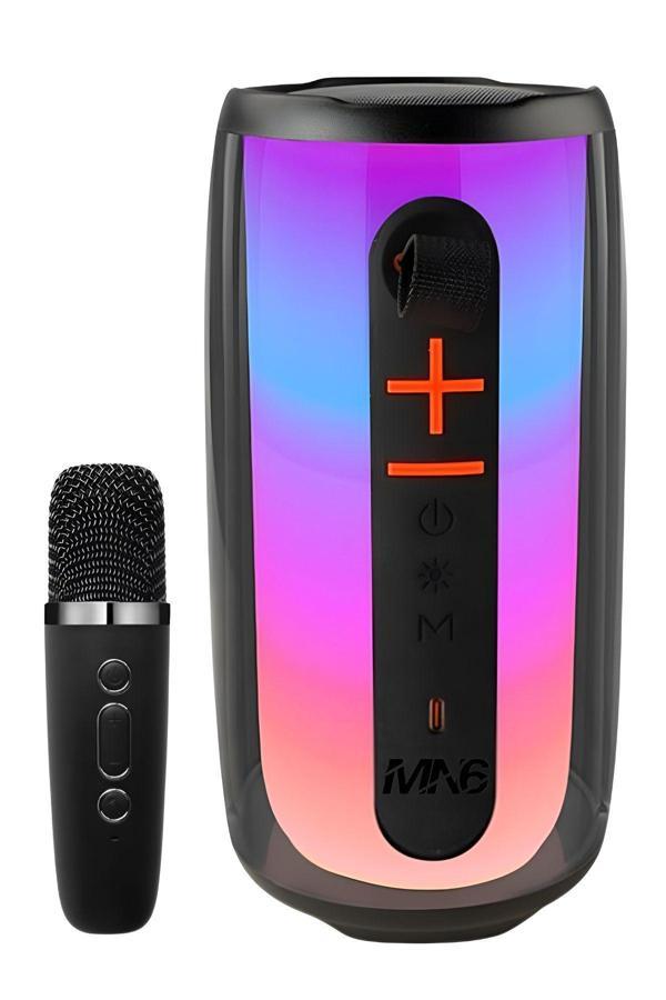Mn6 Pluse 6 Mikrofonlu Bluetooth Hoparlör-360°Ledli Hoparlör/Dekoratif Aydınlatma - Image 1