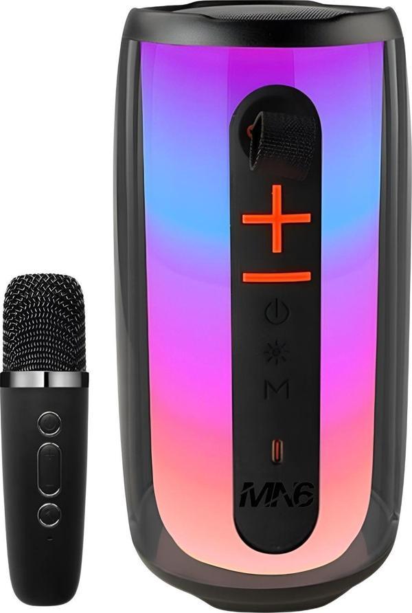 Mn6 Pluse 6 Mikrofonlu Bluetooth Hoparlör-360°Ledli Hoparlör/Dekoratif Aydınlatma - Image 1