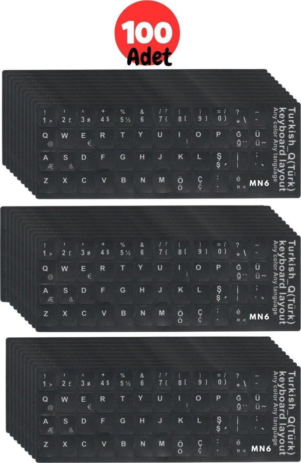 Mn6 Ultra Paket Türkçe Q Klavye Sticker Laptop Pc Uymlu Türkçe Q Sticker A Kalite Türkçe Klavye Sticker - Image 1