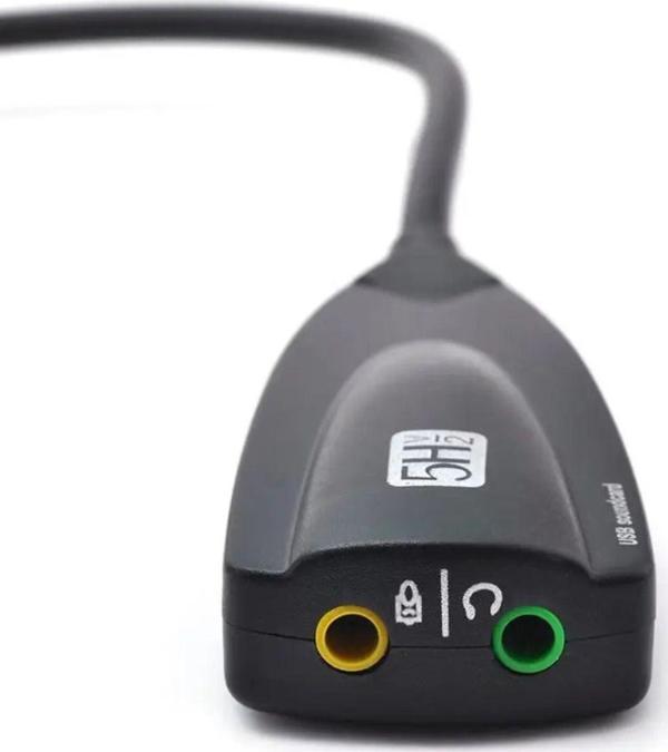 Mn6 Usb Ses Kartı.7.1 Surround Ses Kaltesi.Harici Ses Kartı Mikrofon Kulaklık Girişli. - Image 1