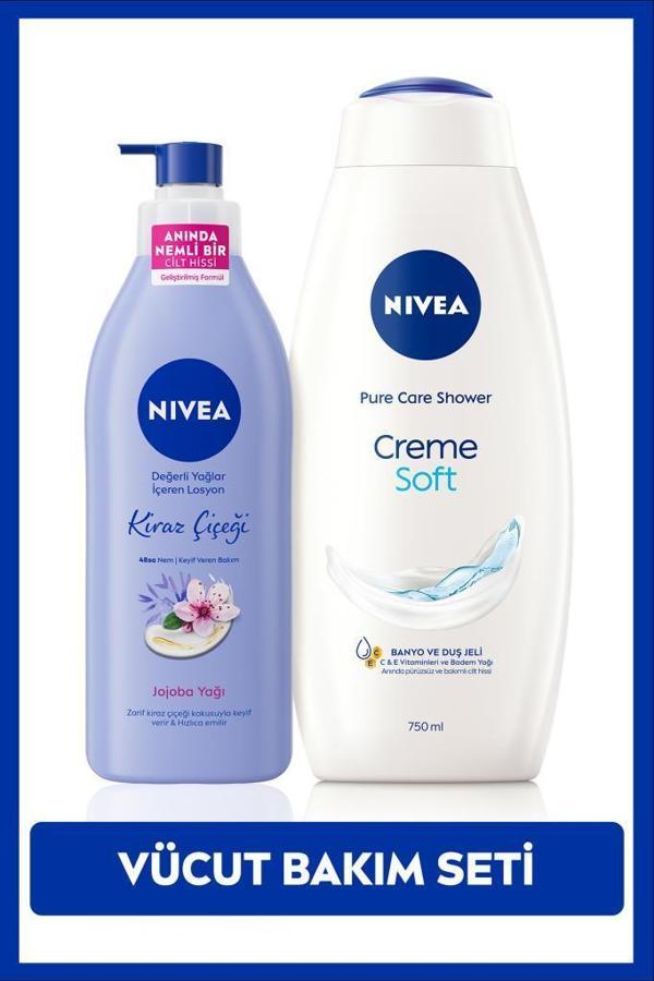Creme Soft Kremsi Dokunuş Duş Jeli 750ml ve Değerli Yağlar Içeren Nemlendirici Vücut Losyonu 400ml - Image 1
