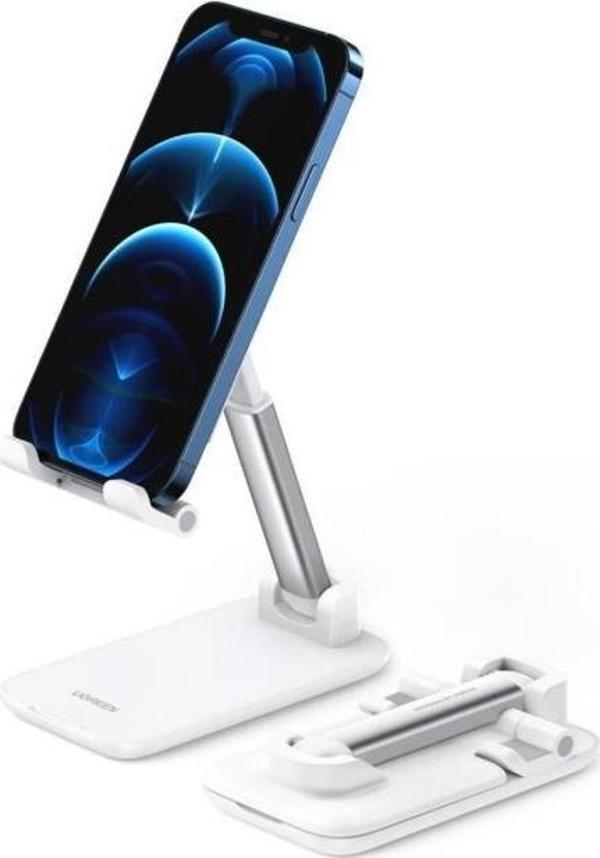 Ugreen Katlanabilir Çok Açılı Yükseklik Ayarlı Telefon Standı Beyaz - Image 1