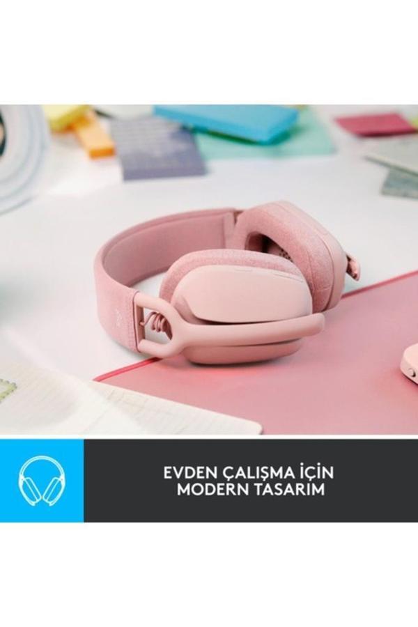 Logitech Zone Vibe 100 Bluetooth Çağrı Merkezi Kulaklığı Pembe - Image 1