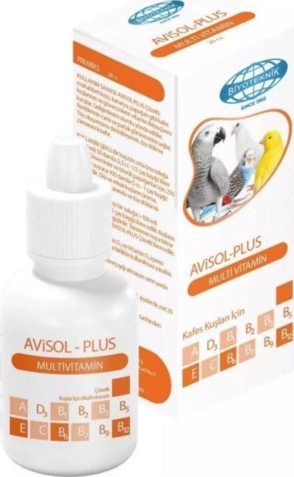 Biyoteknik 6 Adet Avi Sol Plus Kuşlar Için Multivitamin - Image 1