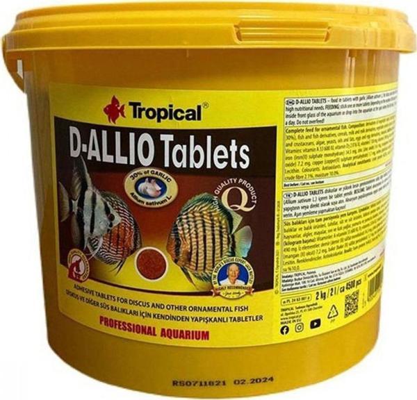 Tropical D-Allio Plus %30 Sarımsaklı Tablet Yem 100 Adet - Image 1