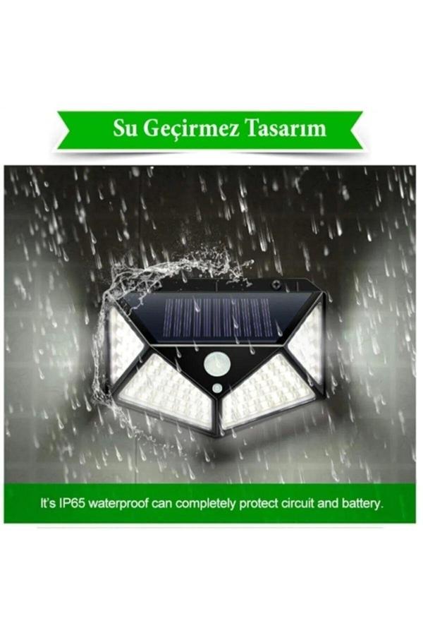 Rahison 100 Ledli Hareket Sensörlü Güneş Enerjili Solar Bahçe Aydınlatması 4 Adet Fiyatıdır - Image 1