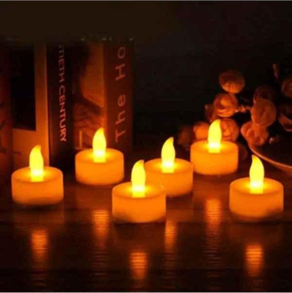 Kulvar Avm Led Mum 12 Adet Ledli Mum Model Işıklı Tealight Mum Pilli - Image 1