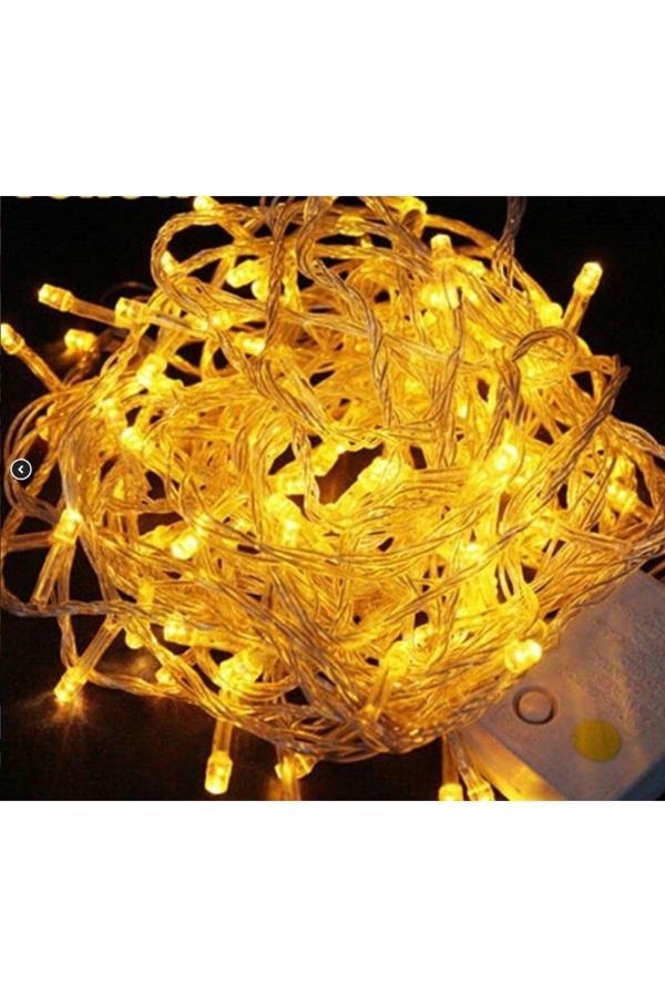 Ledison 10 Metre 100 Led 8 Fonksiyonlu Günışığı Led Işık Fişli Dekor Lambası Parti Süsü - Image 1