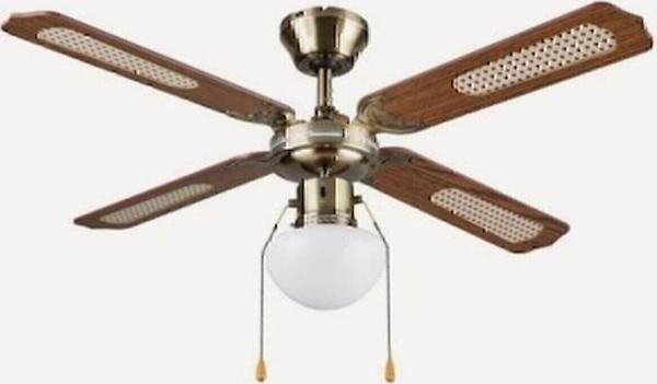 Blyss Ahşap Tavan Vantilatörü Tavan Pervanesi 4 Kanat 107Cm - Renk Kahve - Image 1