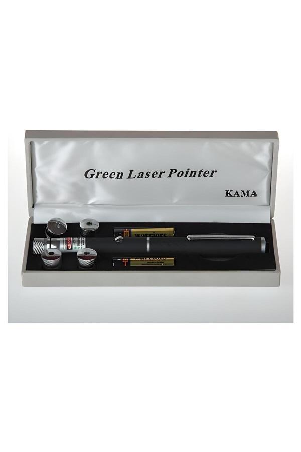 5 Başlıklı Yüksek Güçlü Yeşil Lazer Pointer – 5 KM Gece Menzilli Profesyonel Sunum ve Gökyüzü Gözlem Lazer Kalemi - Image 1