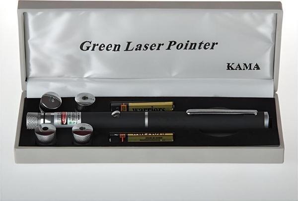 5 Başlıklı Yüksek Güçlü Yeşil Lazer Pointer – 5 KM Gece Menzilli Profesyonel Sunum ve Gökyüzü Gözlem Lazer Kalemi - Image 1