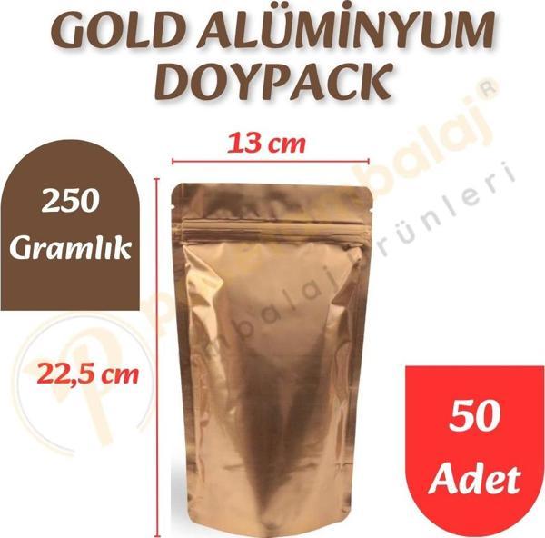 Gold Alüminyum Doypack 13x22,5x7 cm (50 Adet) - Image 1