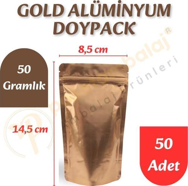 Gold Alüminyum Doypack 8,5x14,5x5 cm (50 Adet) - Image 1