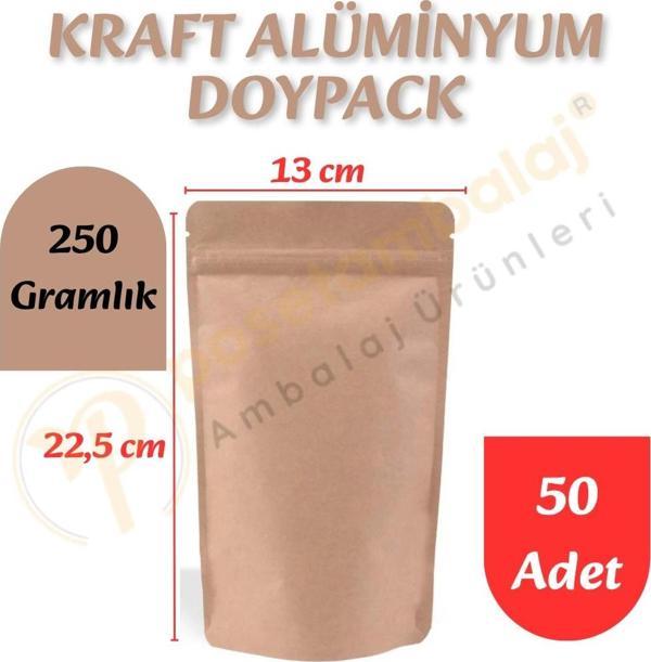 Kraft Alüminyum Doypack 13x22,5x7 cm (50 Adet) - Image 1