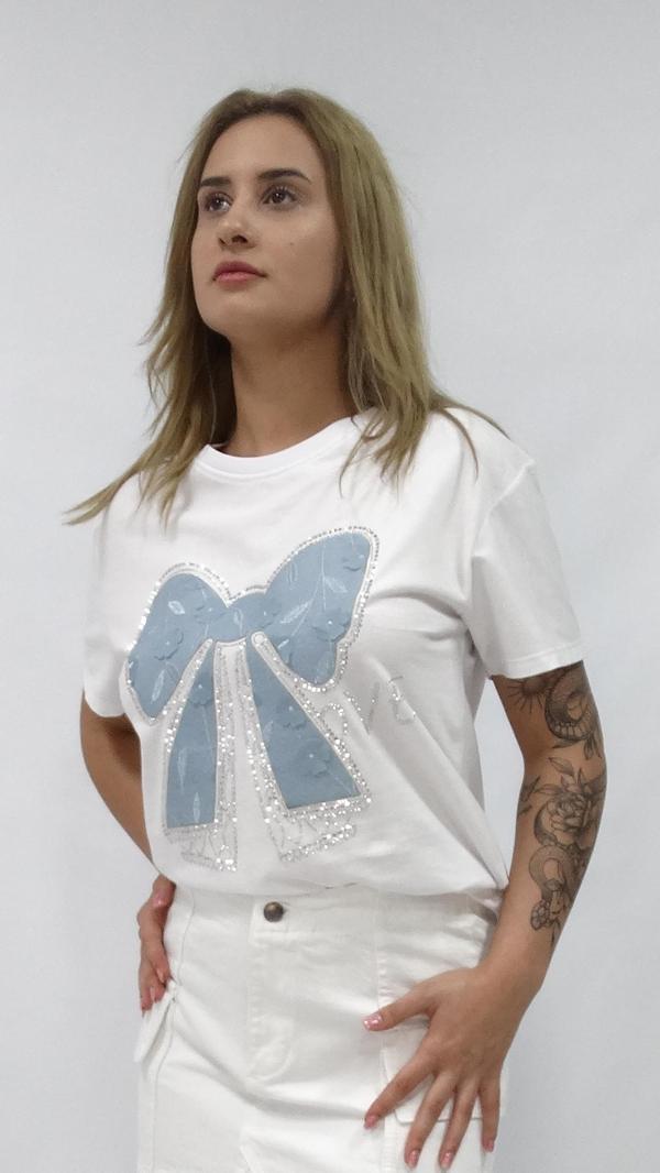 Kadın Snape Taşlı Tshirt - Image 1