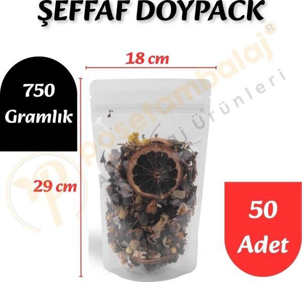 Şeffaf Doypack 18x29x9 cm (50 Adet) - Image 1