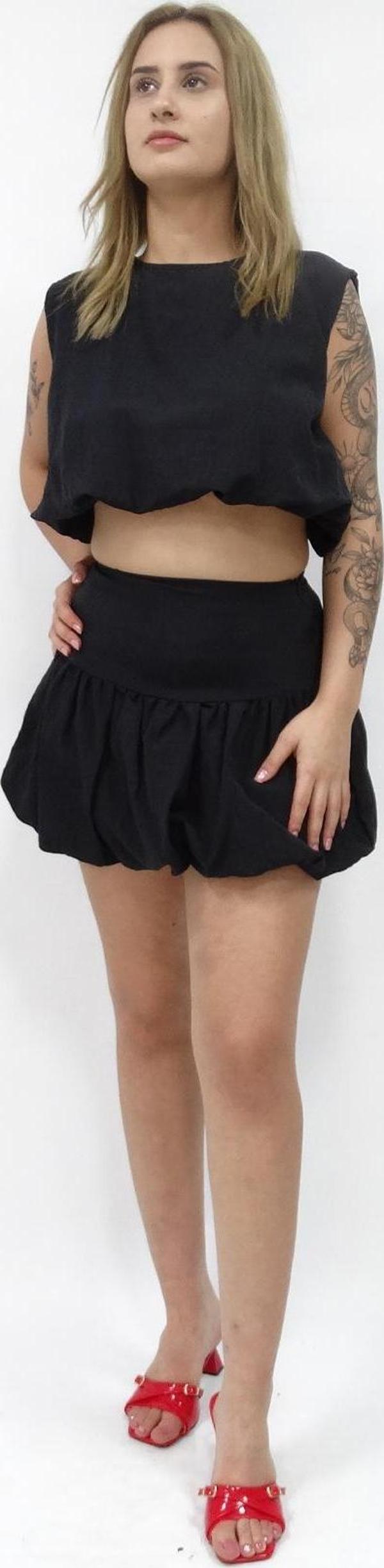 Kadın Balon Kısa Bluz - Image 1