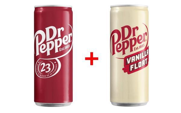 Dr Pepper Original Karışık Aromalı + Vanilla Float Vanilya Aromalı Gazlı İçecek 330 ml - Image 1